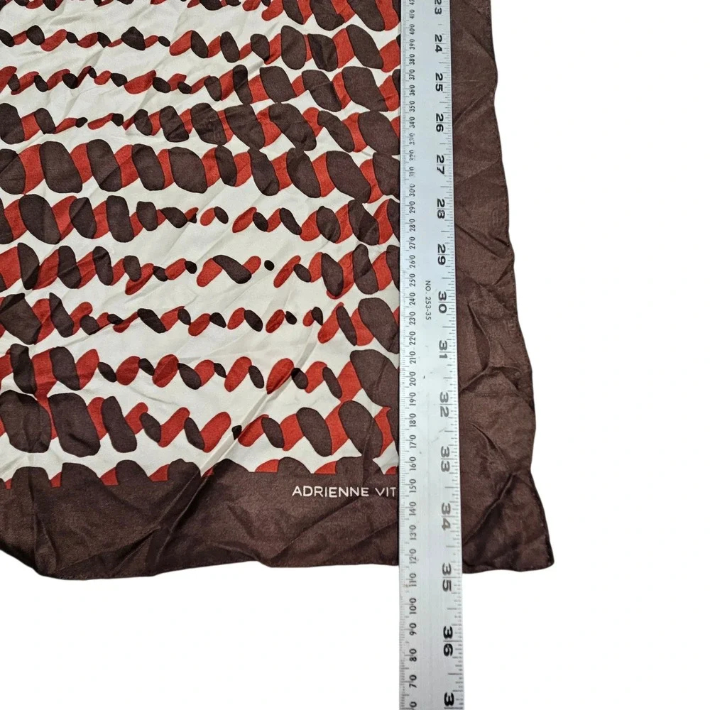 Adrienne Vittadini Square Sacrf‎ MCM  Brown Red White Abstract Purse Cha
